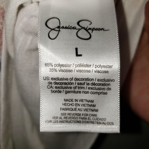 Jessica Simpson Jerilynn Cropped Slub Graphic Top - Picture 5 of 7